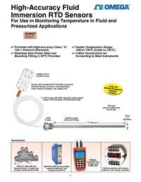 Thumbnail of document Data Sheet - RTD-810-TA3F RTD Probes w/Mounting Threads & Live Wire